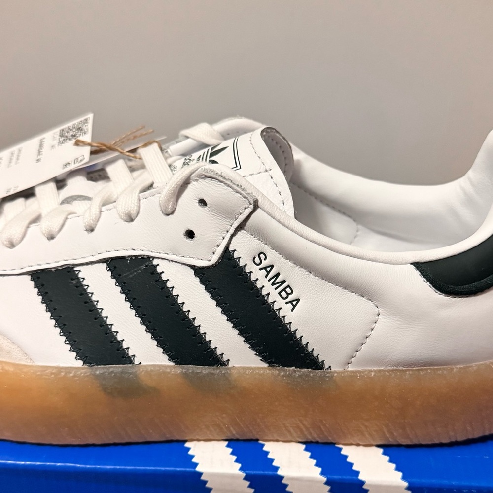 Adidas Women’s Sambae OG “White/Aurora Ivy/Gum” - Picture 4 of 8